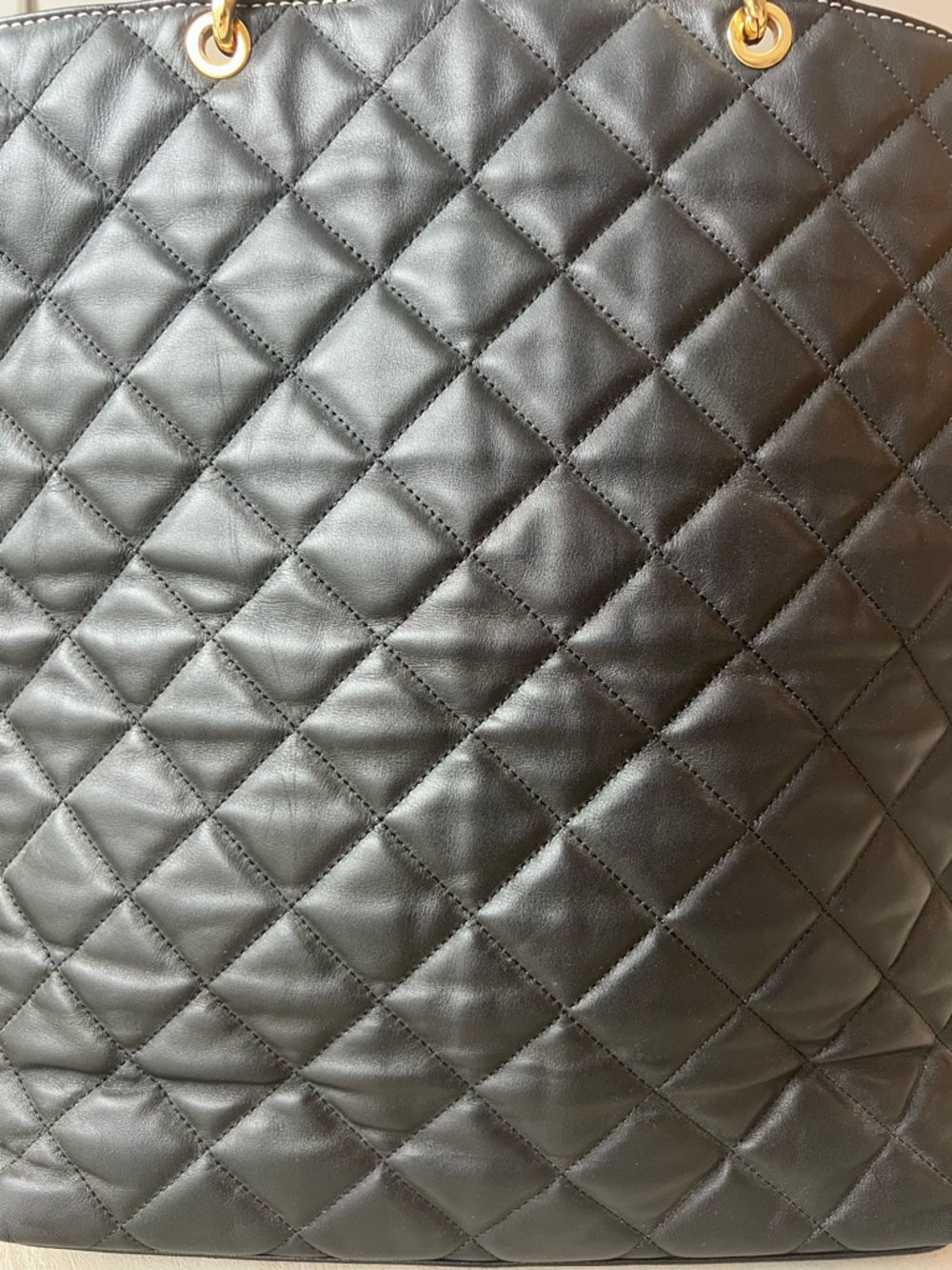 J. McLaughlin Aken Black Quilted Shopper‎ Tote - Picture 8 of 11